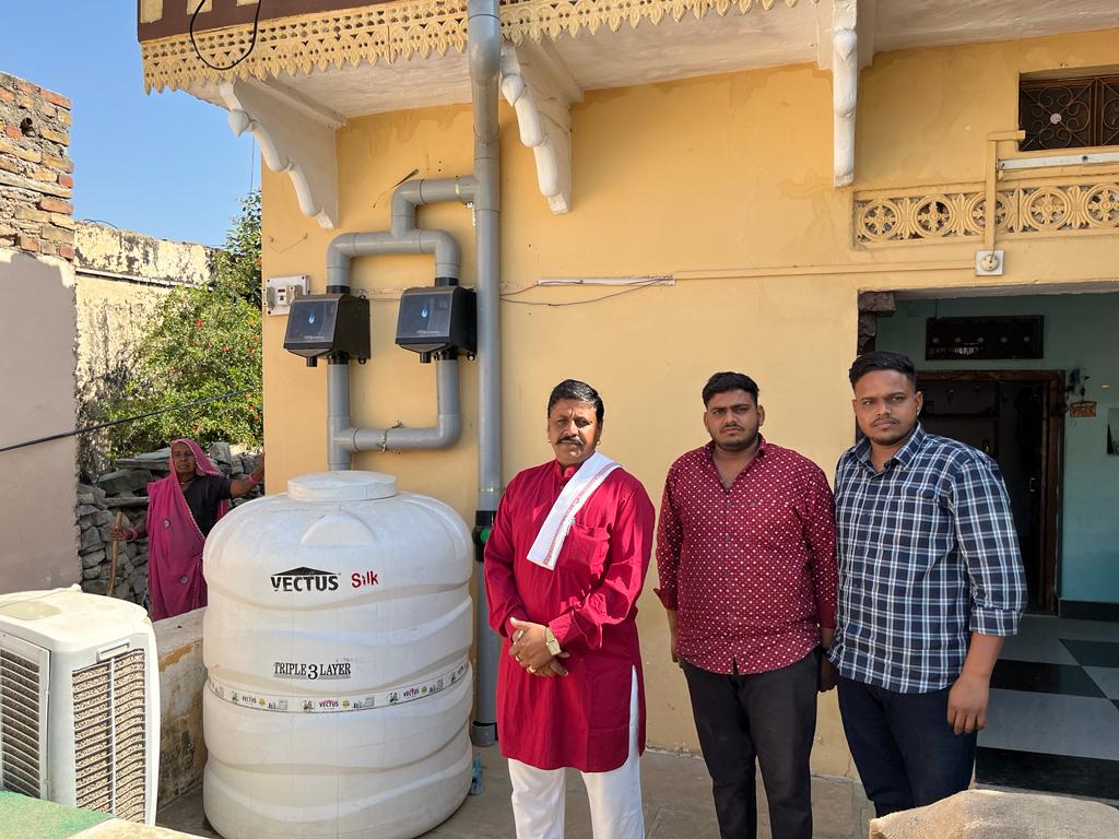 Rooftop rainwater harvesting secured life for 25 village families in